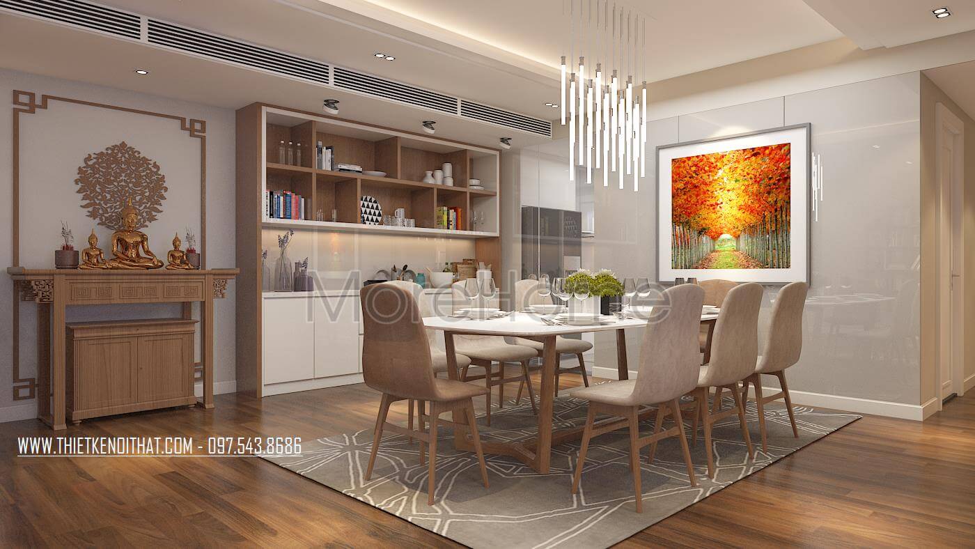 Thiết kế nội thất căn hộ chung cư mandarin cao cấp